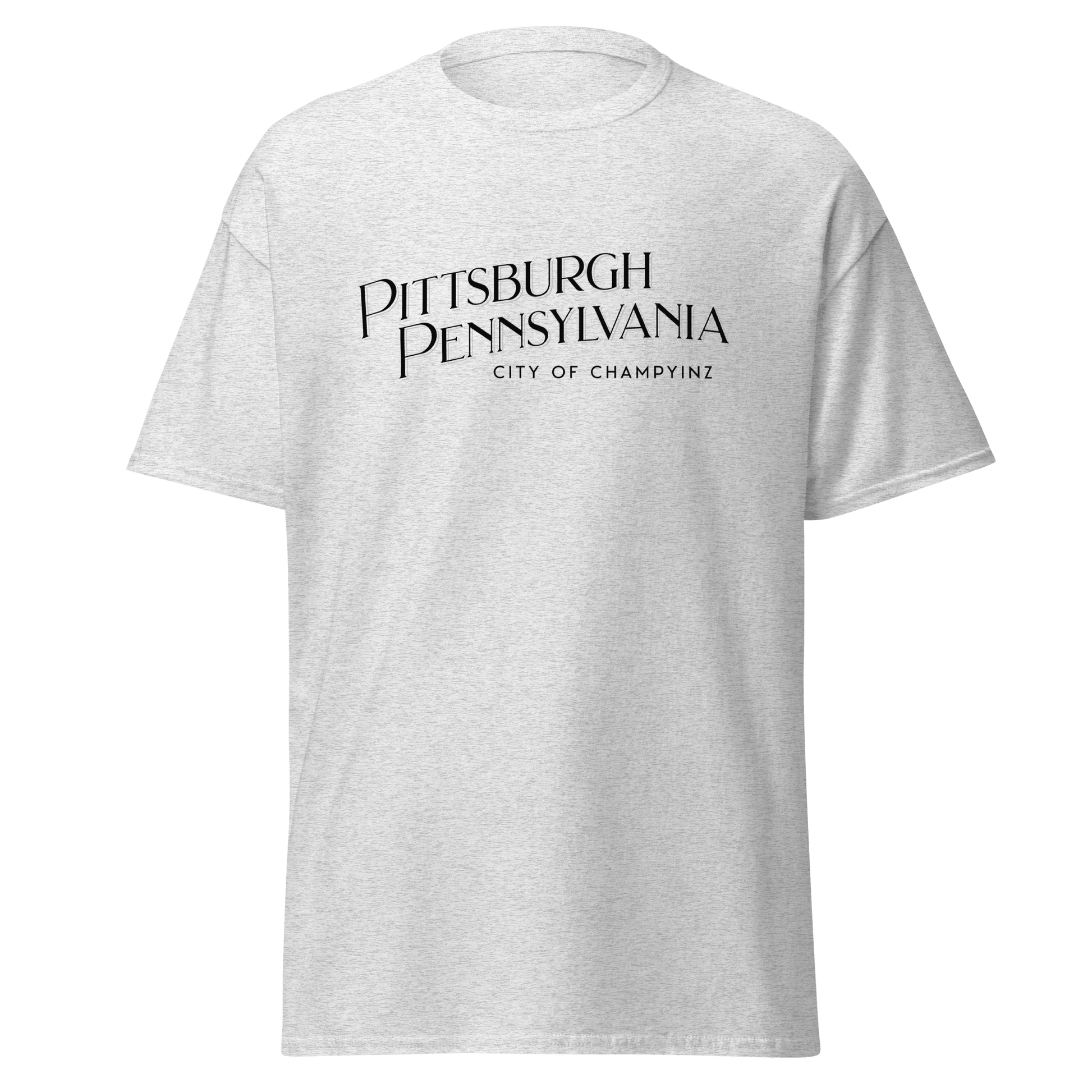 Pittsburgh Pa City of ChampYINZ T-Shirt Yinzergear Ash S 