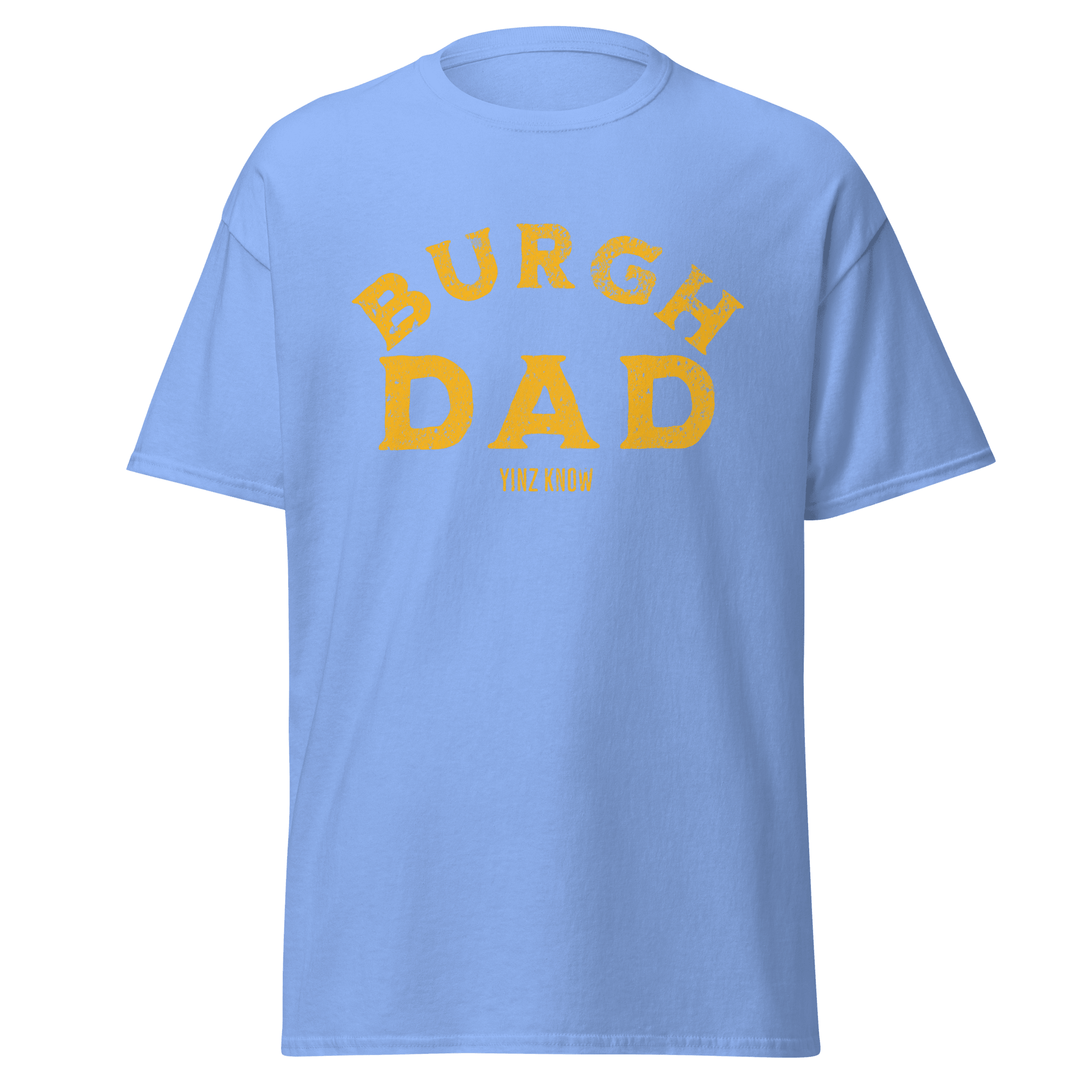 Burgh Dad Pittsburgh shirt on blue tee | Yinzergear