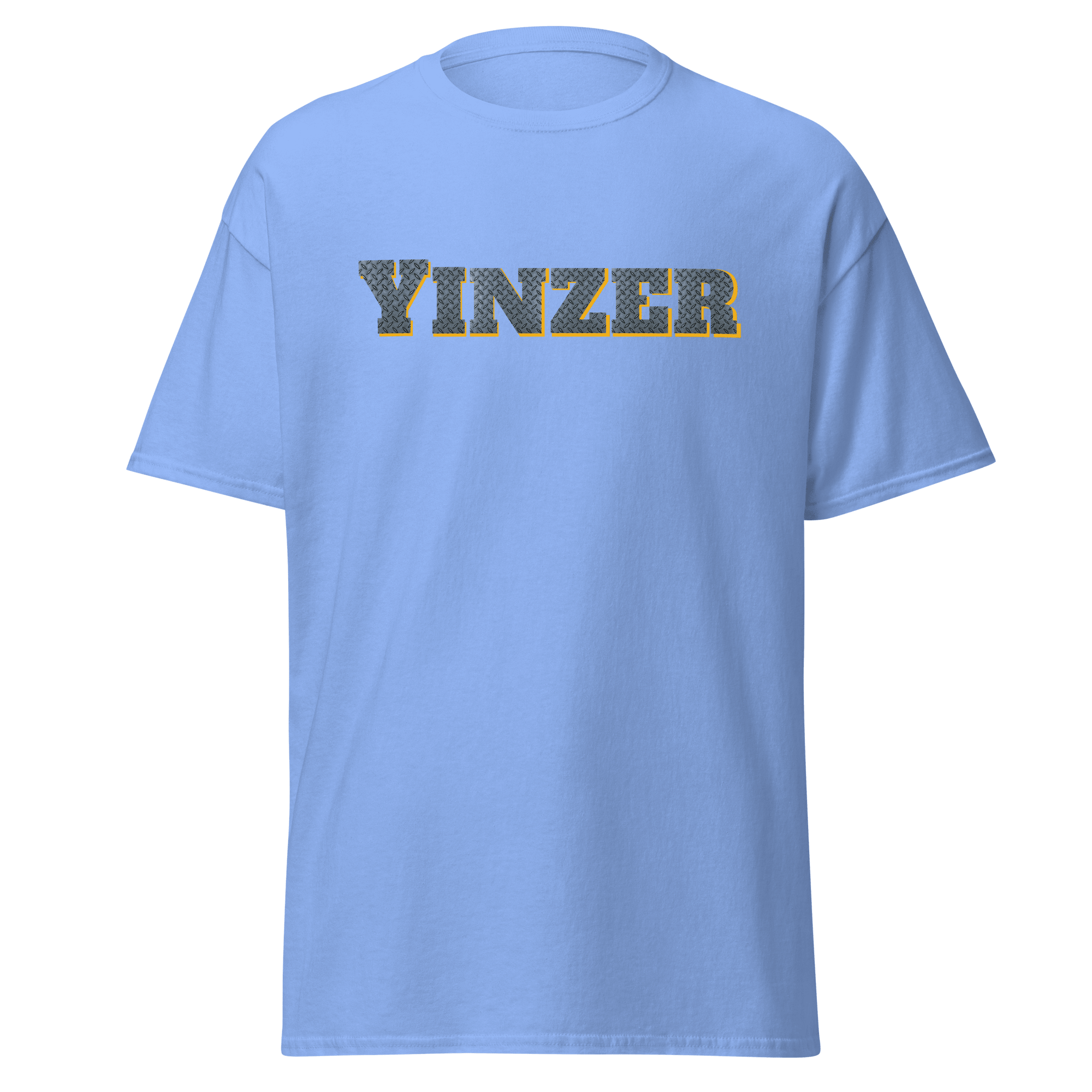 Steel Yinzer T-Shirt Pittsburgh tee on blue tee | Yinzergear