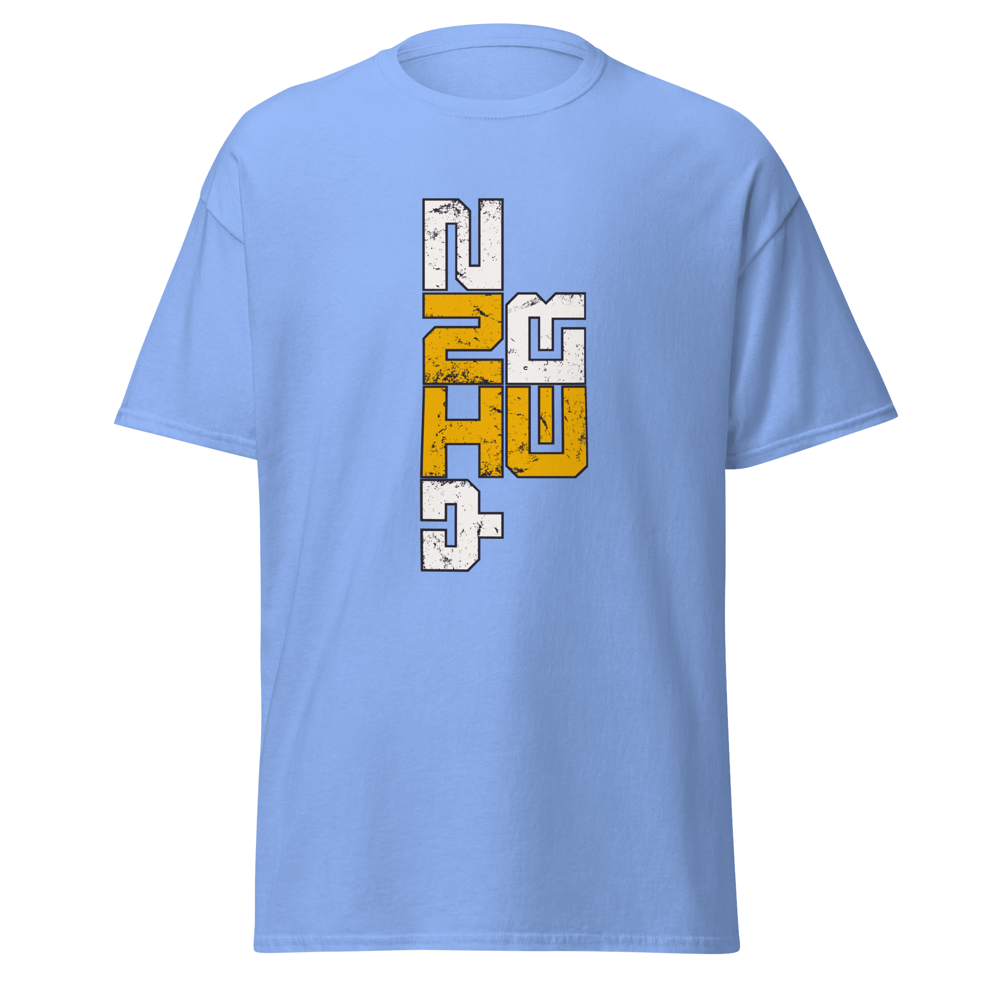 Yinzer Pittsburgh Proud 412 T-shirt on blue tee | Yinzergear