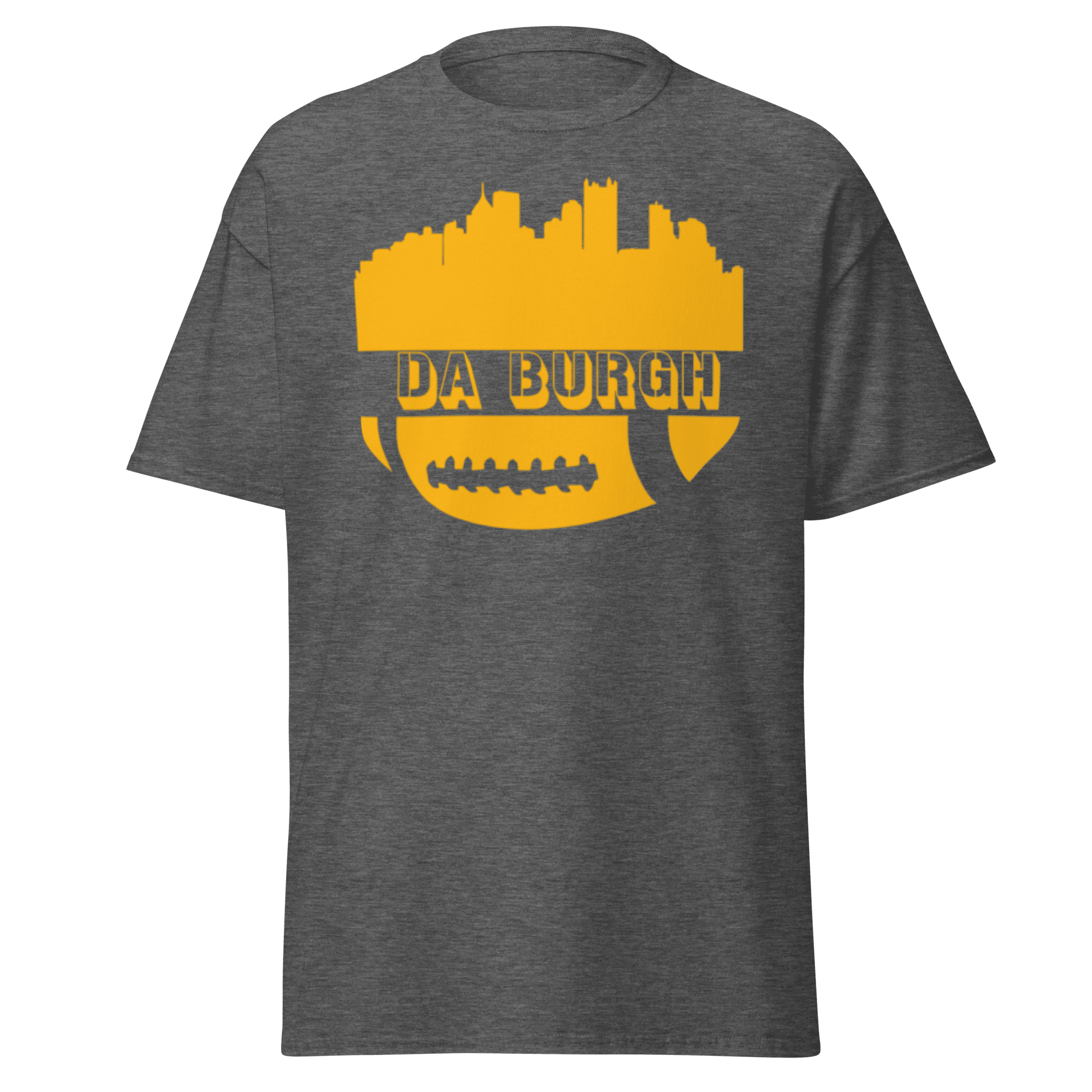 Da Burgh Pittsburgh shirt on dark heather tee | Yinzergear