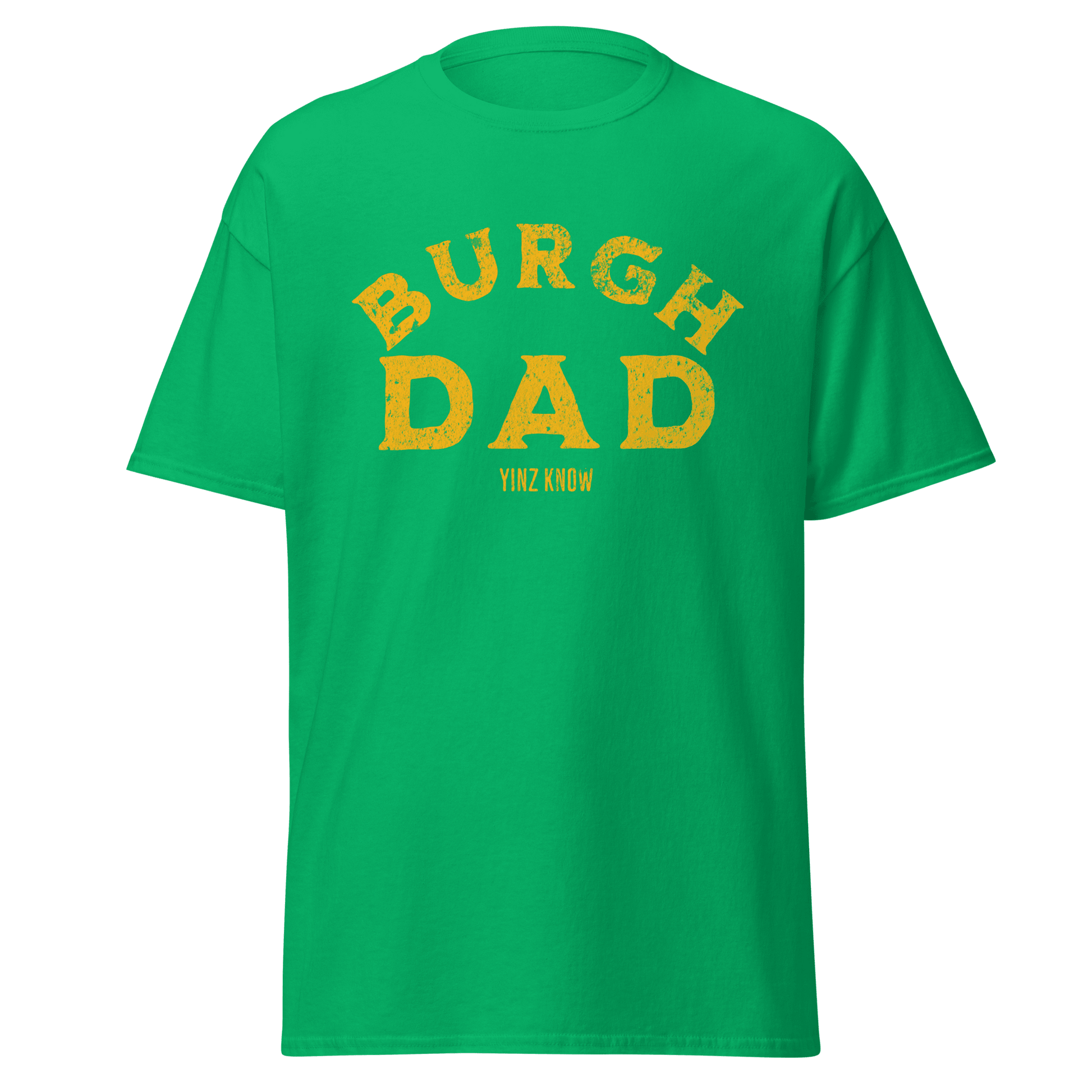 Burgh Dad T-Shirt Yinzergear Irish Green S 