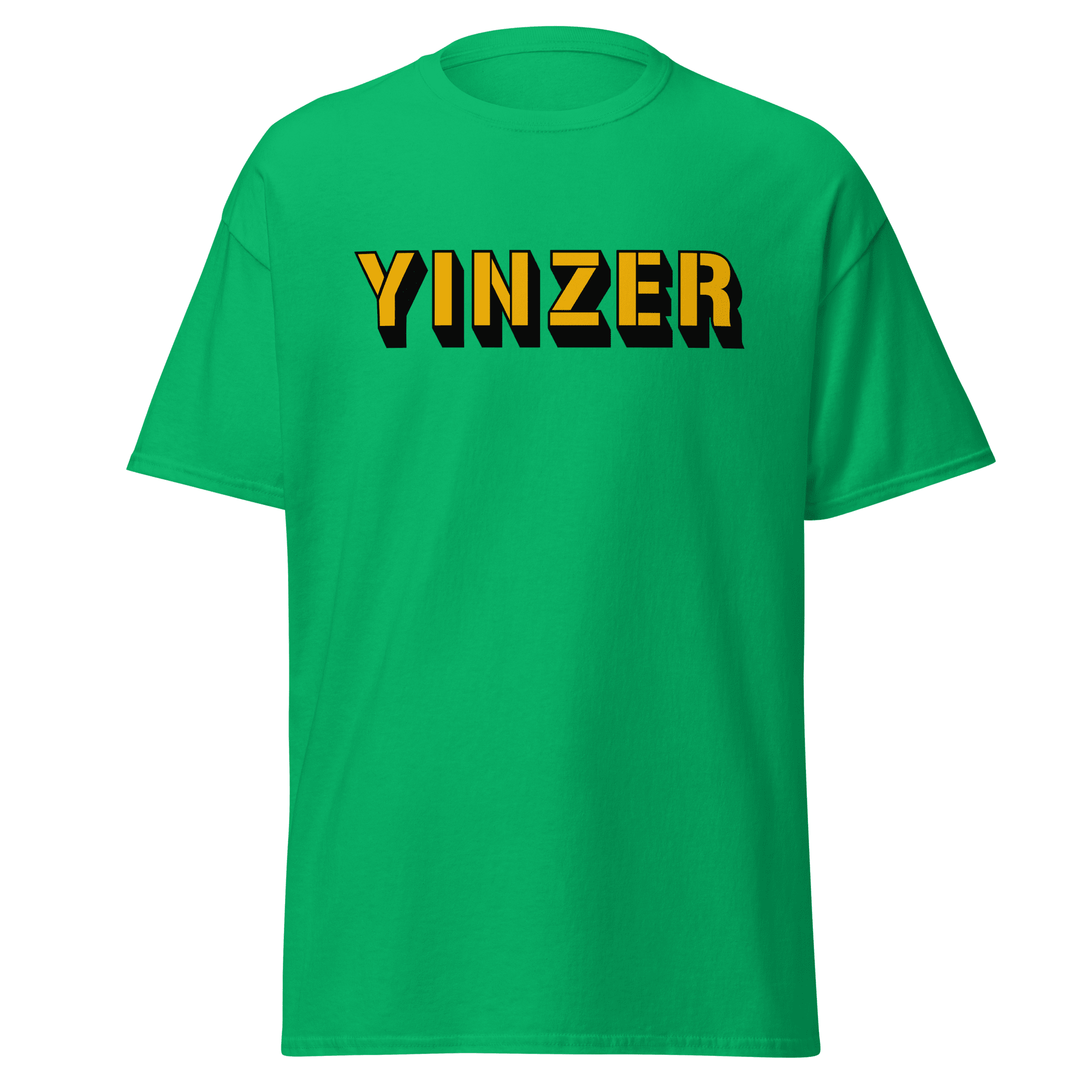 Yinzer T-Shirt Pittsburgh tee on irish green tee | Yinzergear