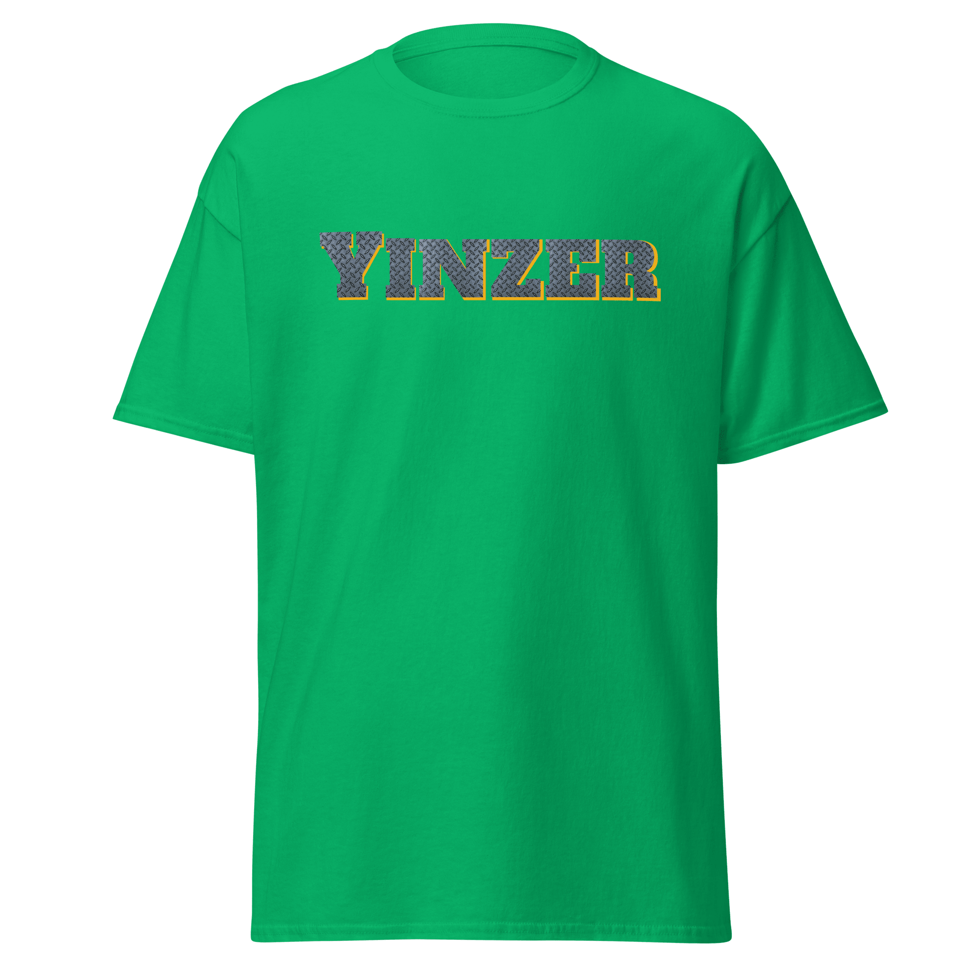 Steel Yinzer T-Shirt Pittsburgh tee on irish green tee | Yinzergear