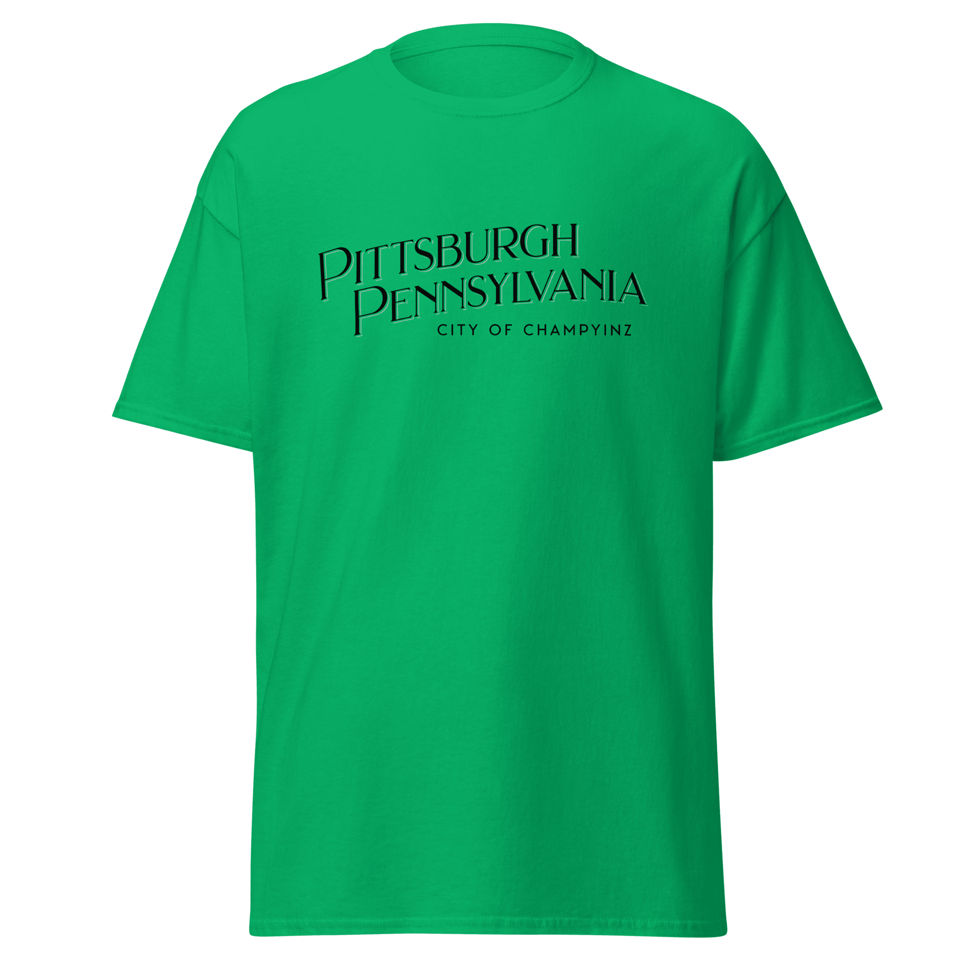 Pittsburgh Pa City of ChampYINZ T-Shirt Yinzergear Irish Green S 