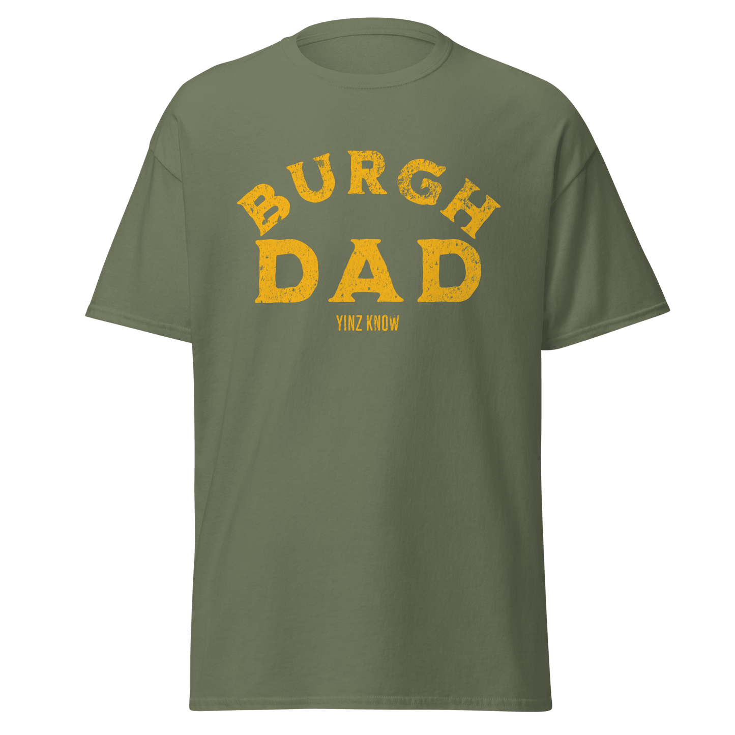 Burgh Dad T-Shirt Yinzergear Military Green S 