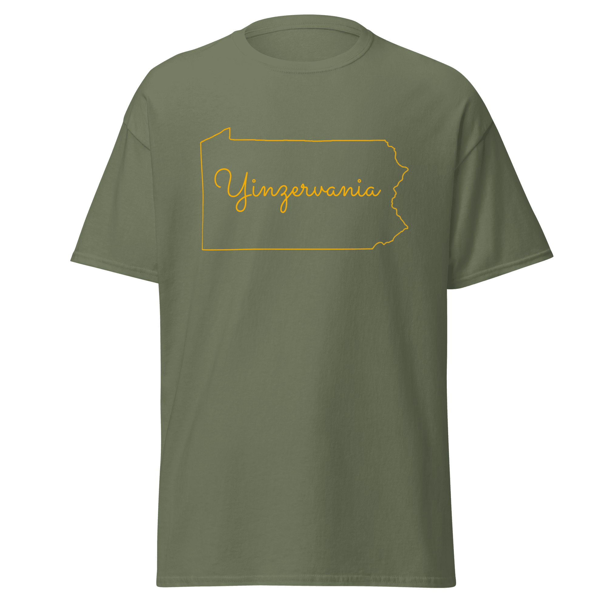 Yinzervania T-Shirt Pittsburgh tee on military green tee | Yinzergear
