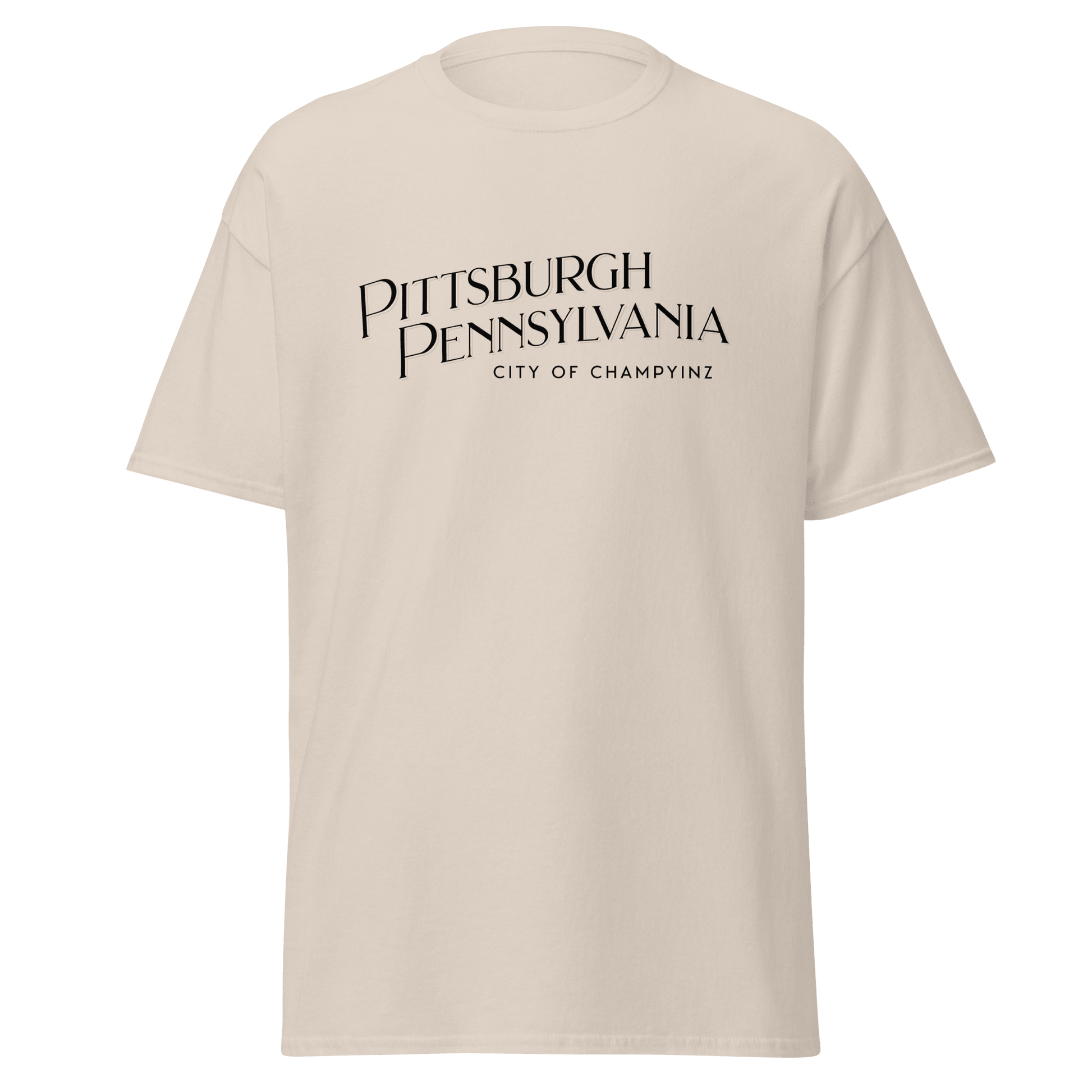 Pittsburgh Pa City of ChampYINZ T-Shirt Yinzergear Natural S 