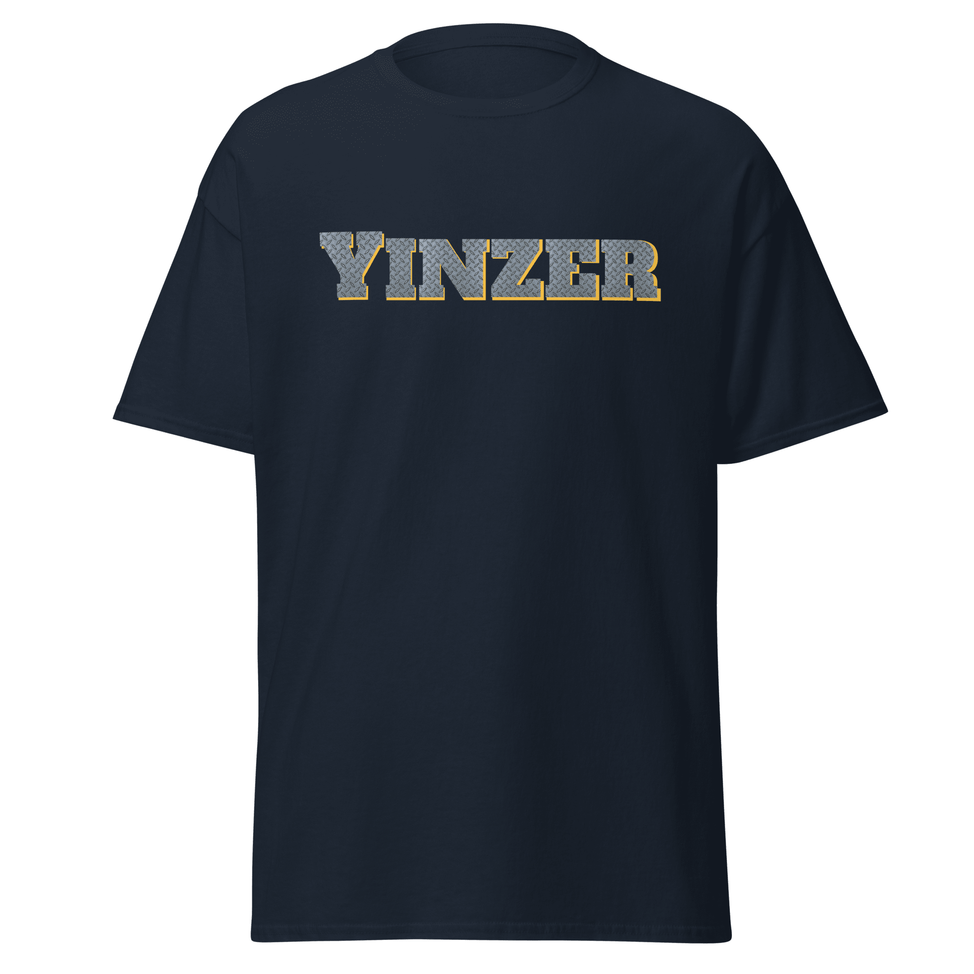 Steel Yinzer T-Shirt Pittsburgh tee on navy tee | Yinzergear
