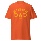 Burgh Dad Pittsburgh shirt on orange tee | Yinzergear