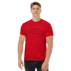 Pittsburgh City of ChampYINZ T-shirt on red tee mockup view | Yinzergear