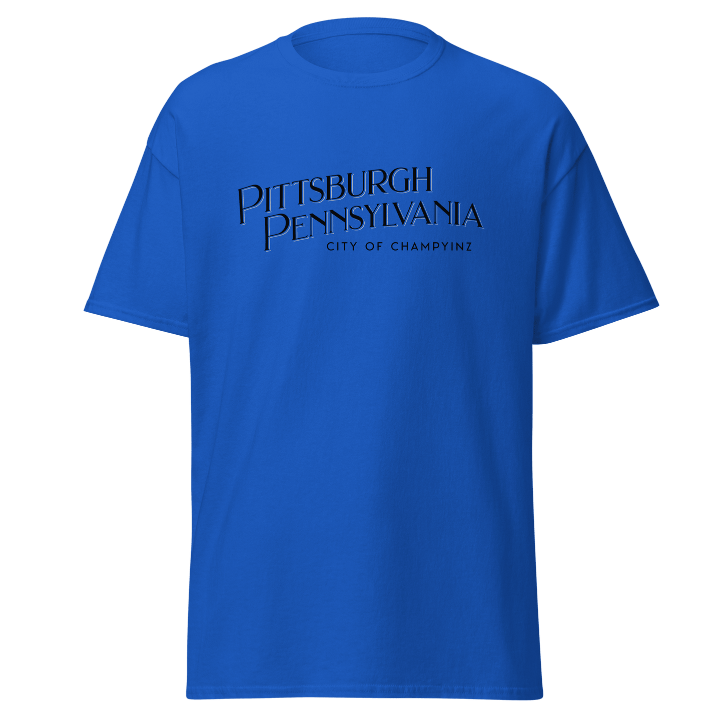 Pittsburgh Pa City of ChampYINZ T-Shirt Yinzergear Royal S 