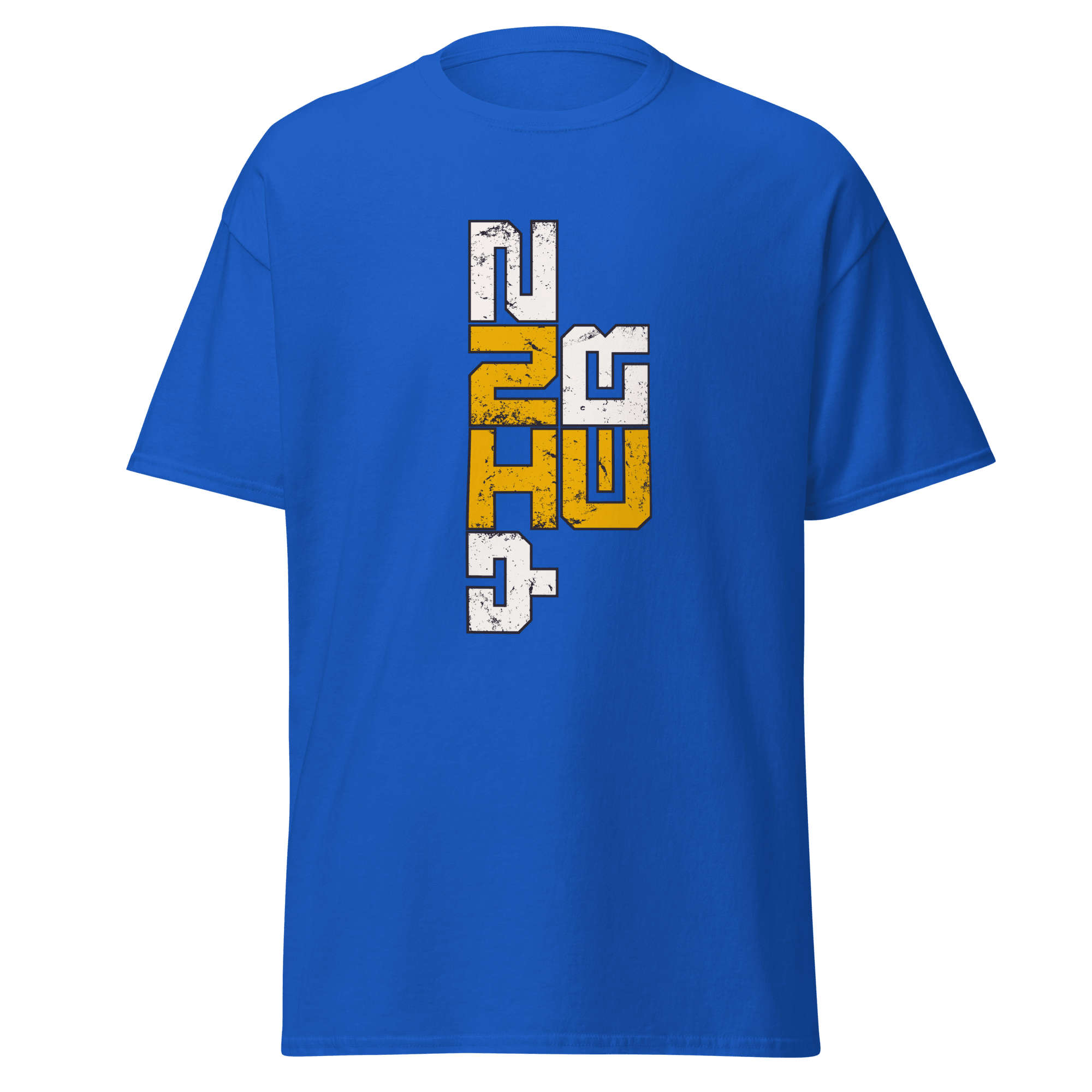 Yinzer Pittsburgh Proud 412 T-shirt on royal tee | Yinzergear