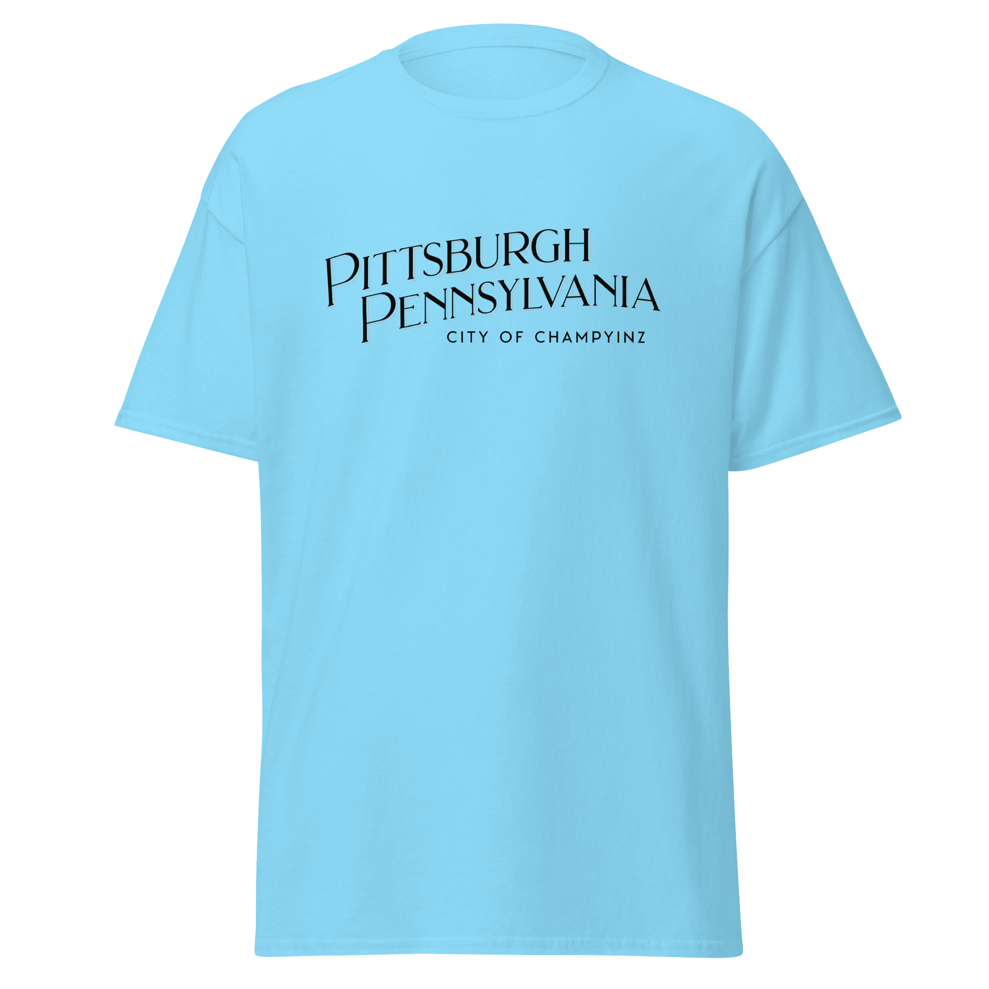 Pittsburgh City of ChampYINZ T-Shirt product image mockup view | Yinzergear