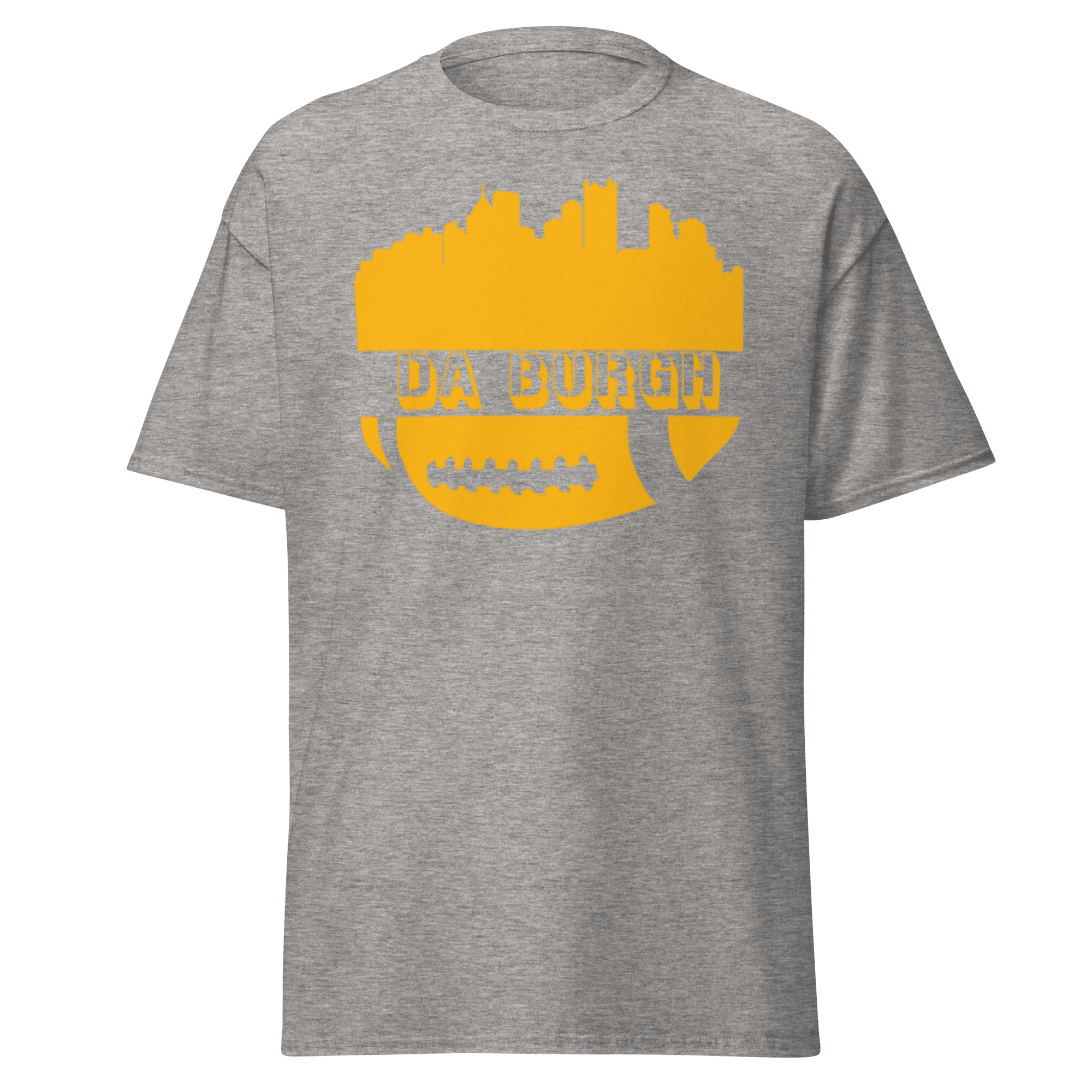 Da Burgh Pittsburgh shirt on sport grey tee | Yinzergear