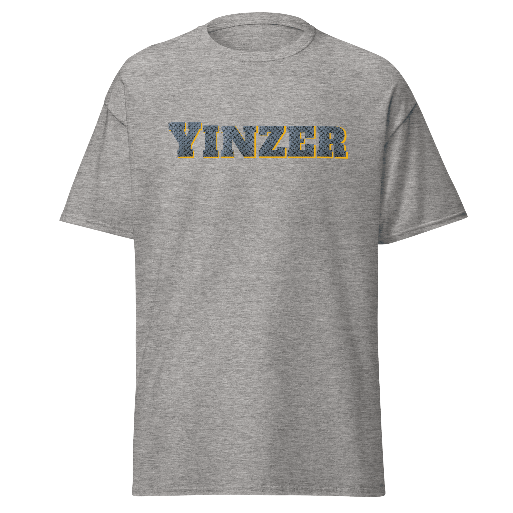 Steel Yinzer T-Shirt Pittsburgh tee on sport gray tee | Yinzergear