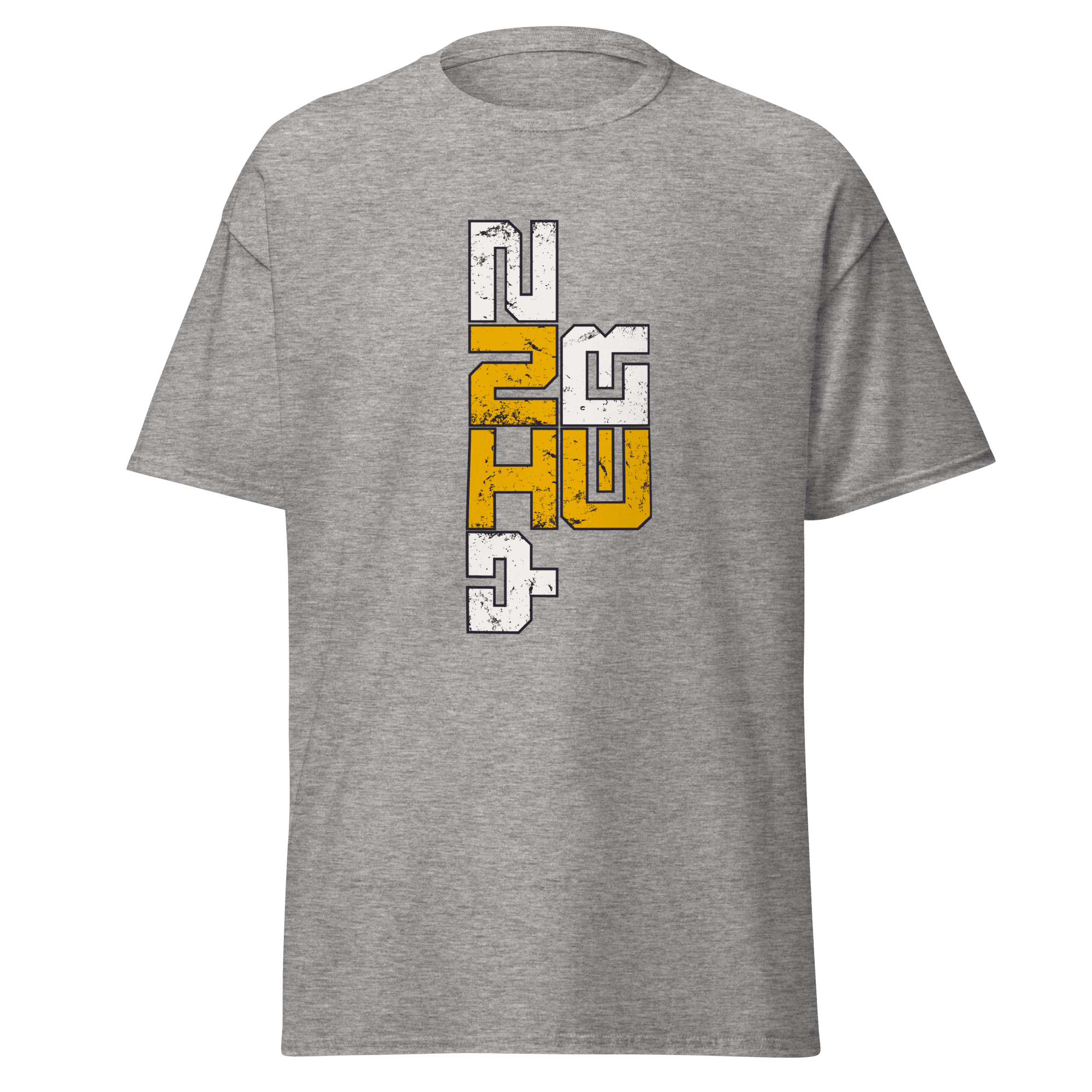 Yinzer Pittsburgh Proud 412 T-shirt on sport gray tee | Yinzergear