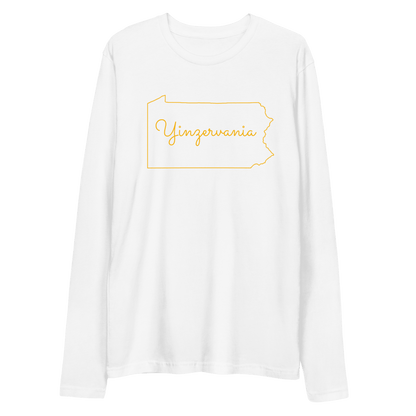 Yinzervania Long Sleeve Fitted Crew Yinzergear White S 