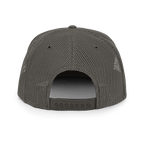 Yinzer mesh back snapback hat Pittsburgh hat in charcoal mockup view | Yinzergear