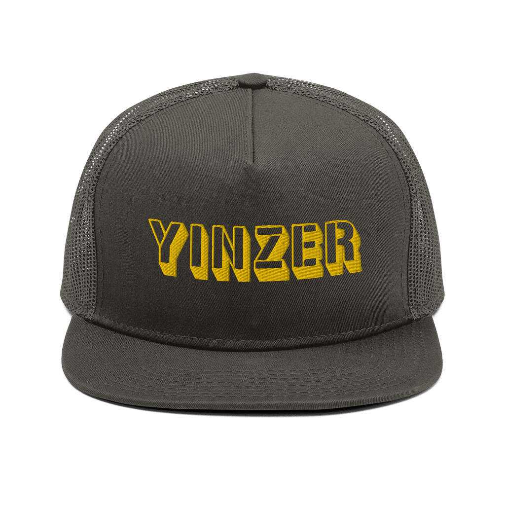 Yinzer mesh back snapback hat Pittsburgh hat in charcoal | Yinzergear