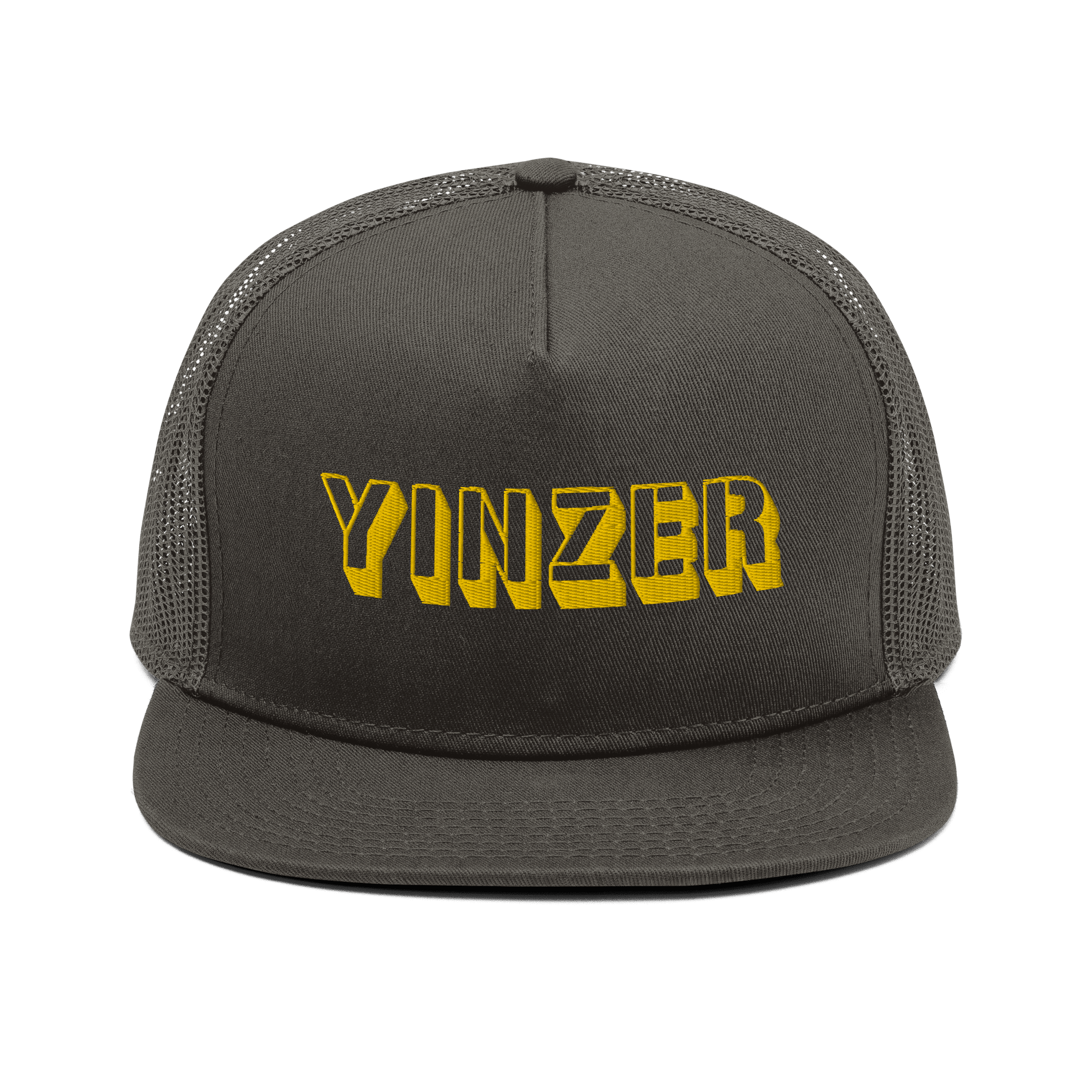Yinzer mesh back snapback hat Pittsburgh hat in charcoal | Yinzergear