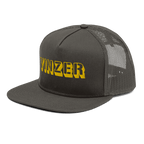 Yinzer mesh back snapback hat Pittsburgh hat in charcoal alternate view 6 | Yinzergear