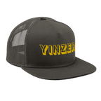 Yinzer mesh back snapback hat Pittsburgh hat in charcoal alternate view 5 | Yinzergear