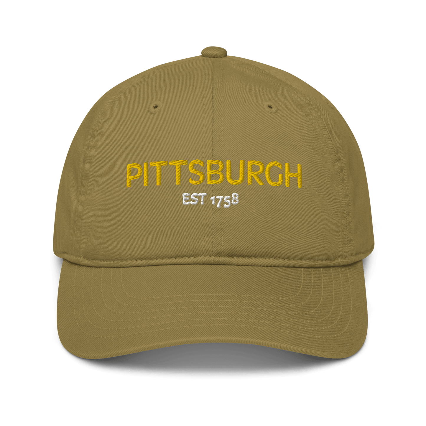 Pittsburgh Est 1758 Embroidered Baseball Hat Yinzergear Jungle 
