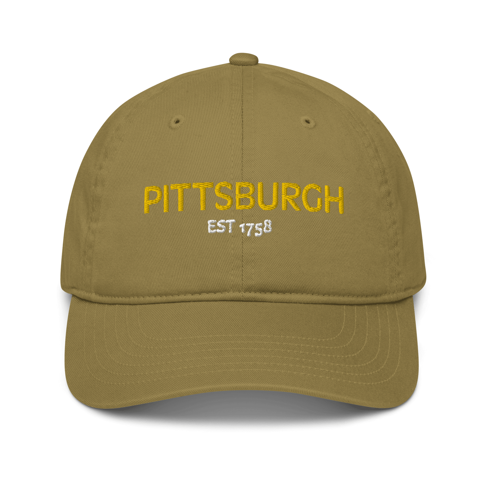 Pittsburgh Est 1758 Embroidered Baseball Hat Yinzergear Jungle 