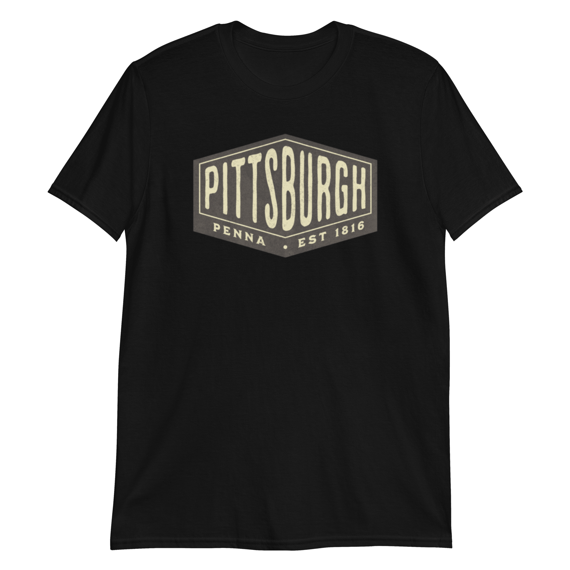 Pittsburgh Penna 1816 Vintage T-shirt on black tee | Yinzergear