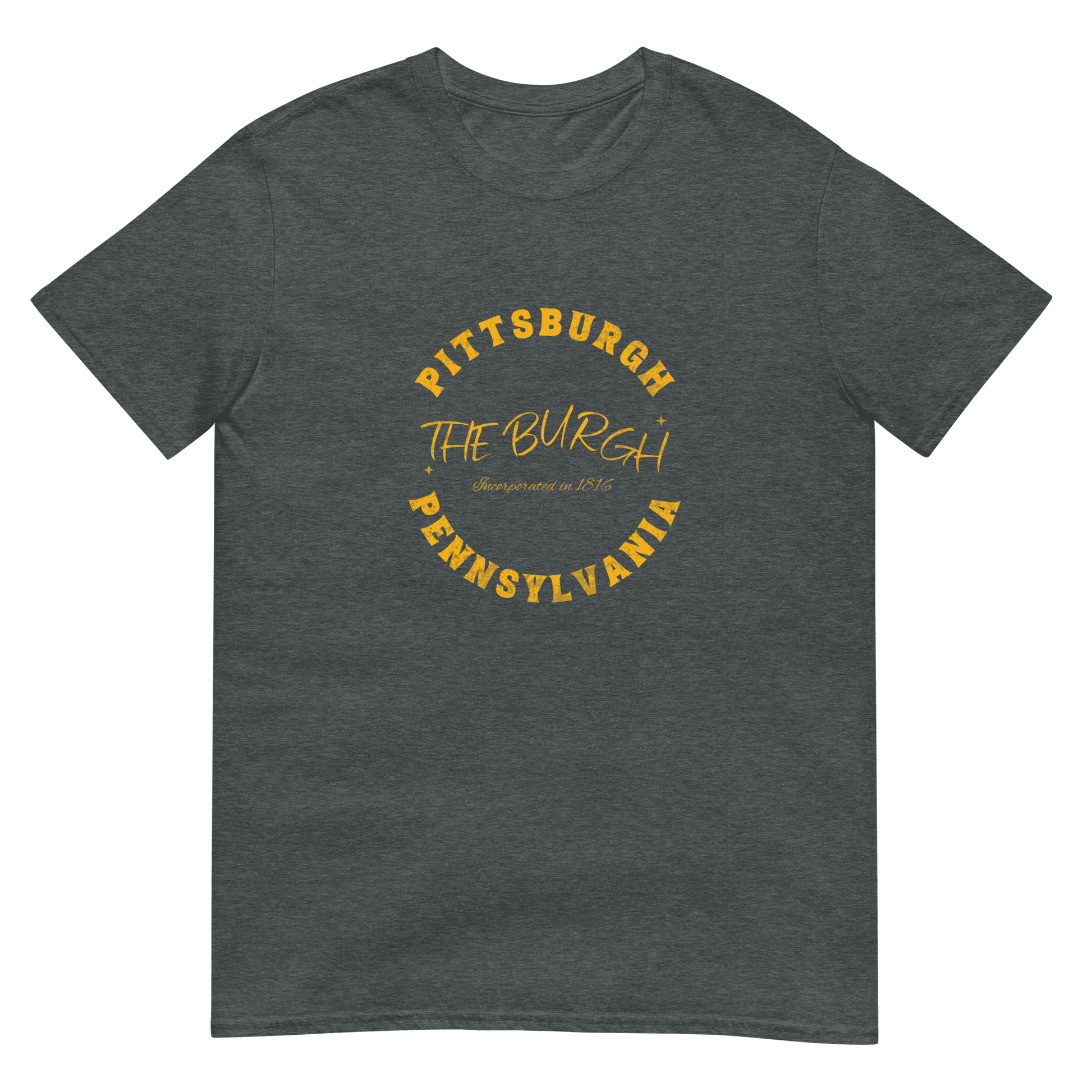 The Burgh Pittsburgh Pennsylvania T-Shirt Yinzergear Dark Heather S 