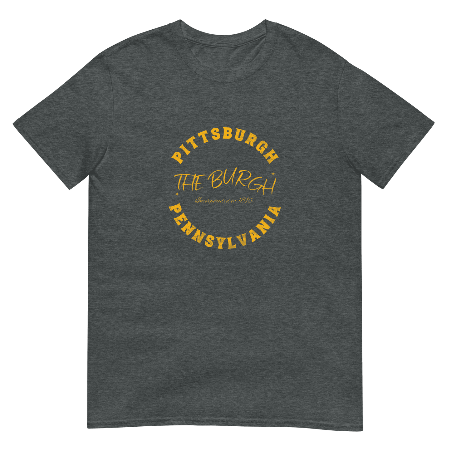 The Burgh Pittsburgh Pennsylvania T-Shirt Yinzergear Dark Heather S 