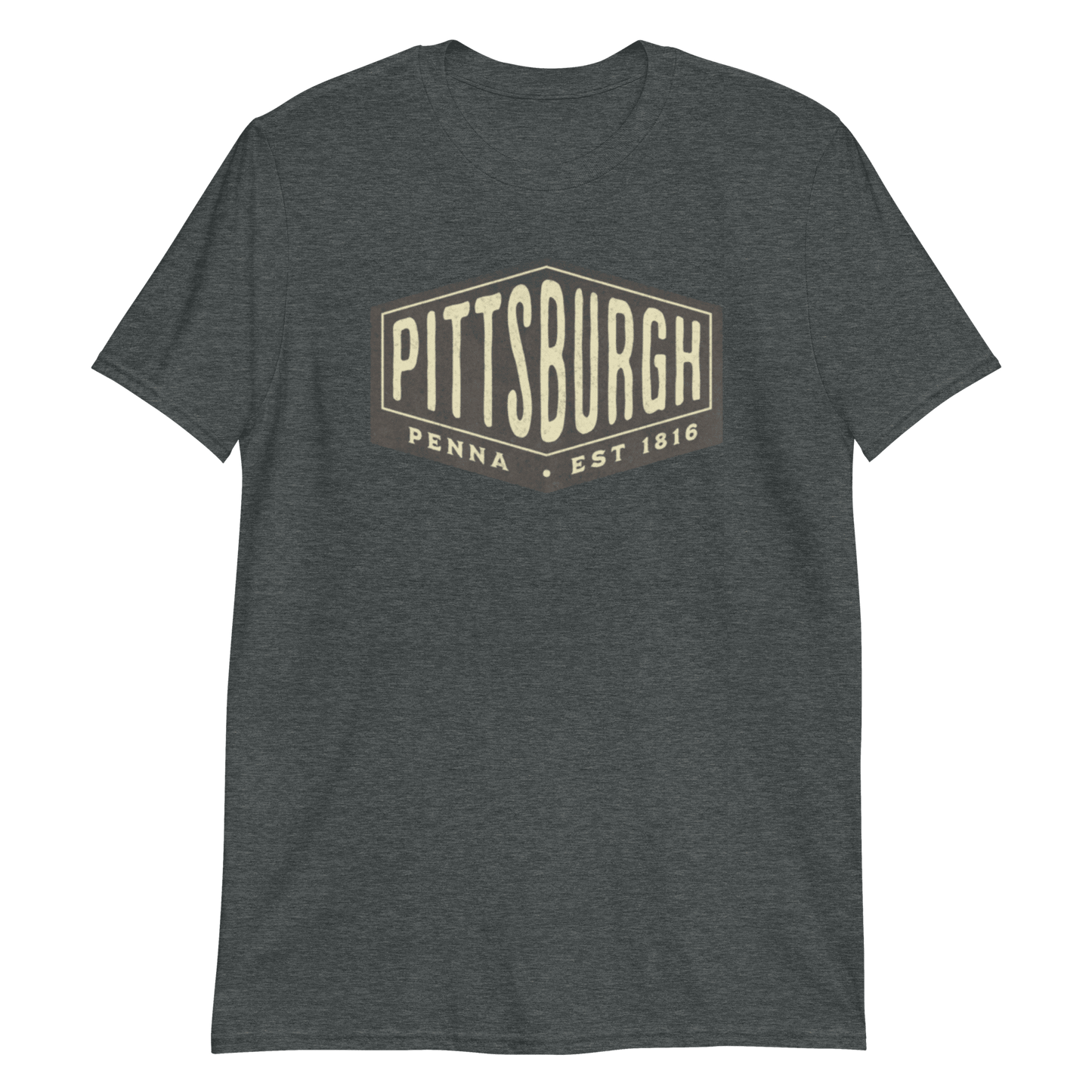 Pittsburgh Penna Est 1816 Vintage Graphic T-Shirt, Steel City Tee, Yinzer Shirt Yinzergear Dark Heather S 