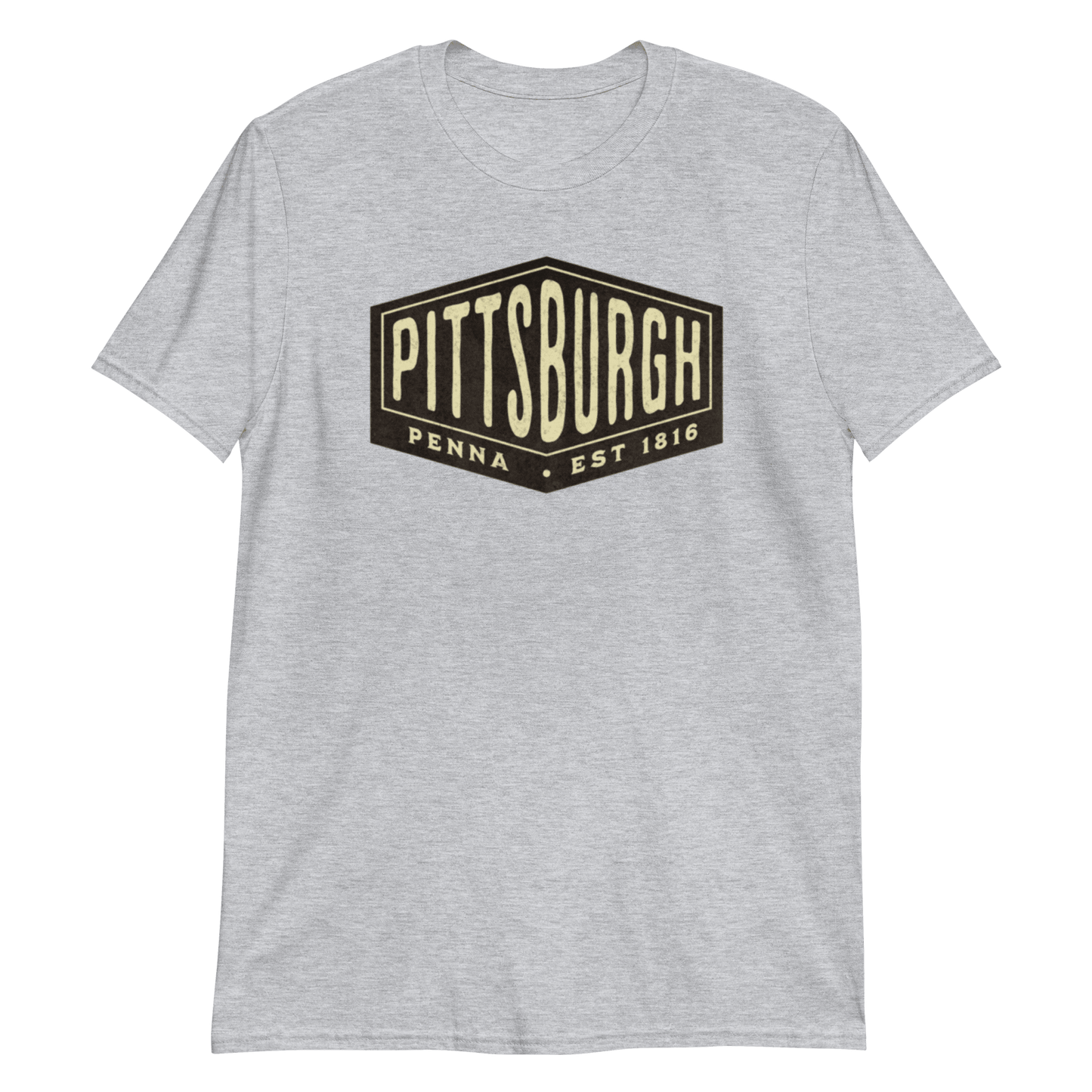Pittsburgh Penna Est 1816 Vintage Graphic T-Shirt, Steel City Tee, Yinzer Shirt Yinzergear Sport Grey S 