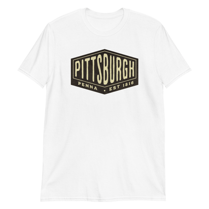 Pittsburgh Penna Est 1816 Vintage Graphic T-Shirt, Steel City Tee, Yinzer Shirt Yinzergear White S 