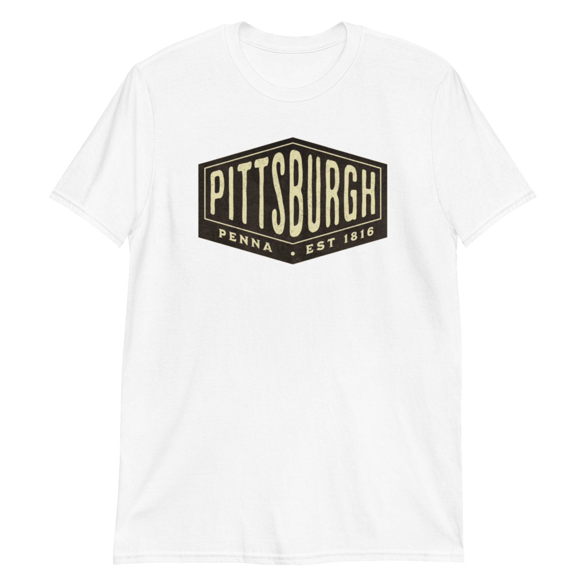 Pittsburgh Penna 1816 Vintage T-shirt on white tee | Yinzergear