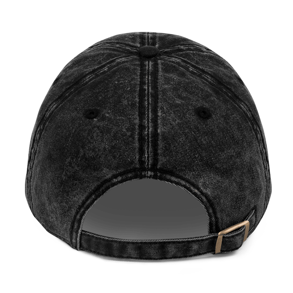 PGH PA Vintage Cap Pittsburgh hat in black alternate view 3 | Yinzergear