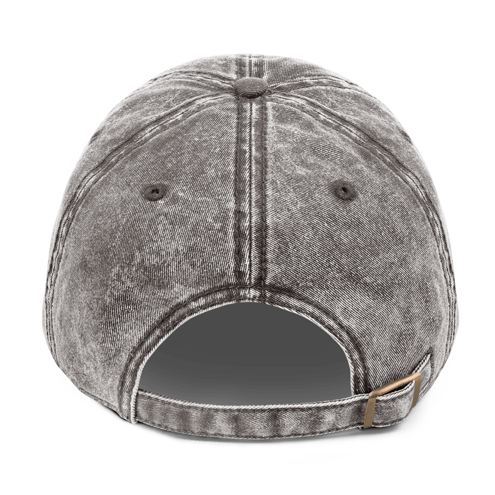 PGH PA Vintage Cap Pittsburgh hat in charcoal mockup view | Yinzergear