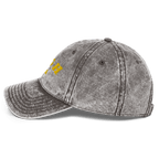 PGH PA Vintage Cap Pittsburgh hat in charcoal alternate view 3 | Yinzergear