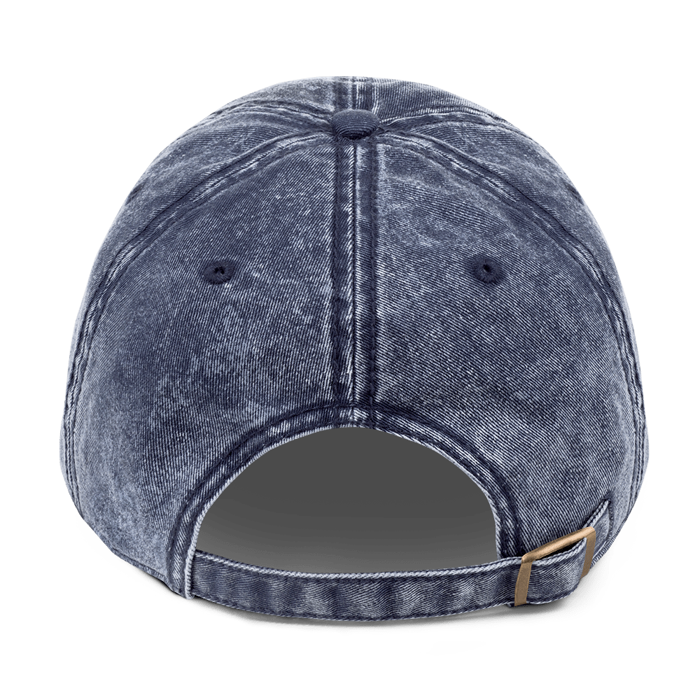 PGH PA Vintage Cap Pittsburgh hat in navy mockup view | Yinzergear