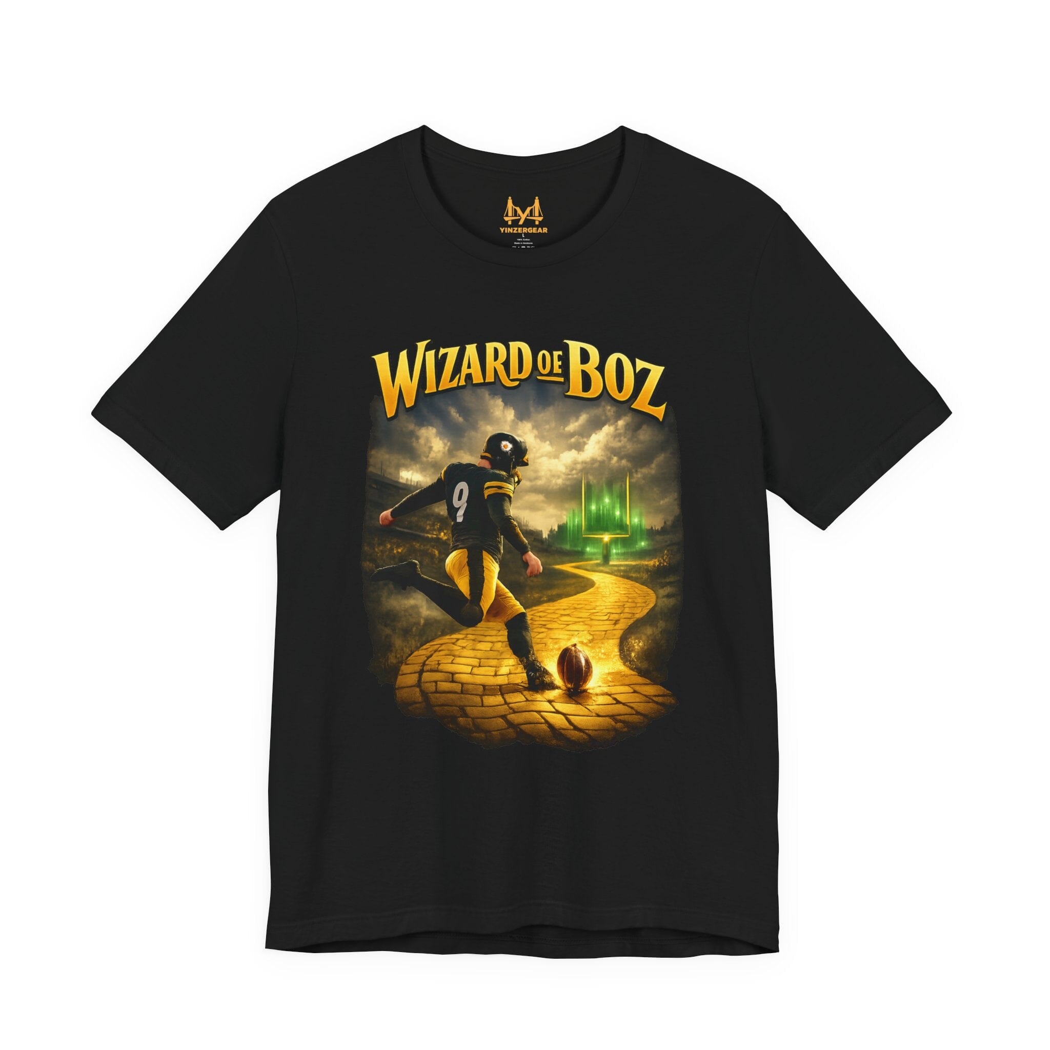 Wizard of Boz Steelers black T-shirt