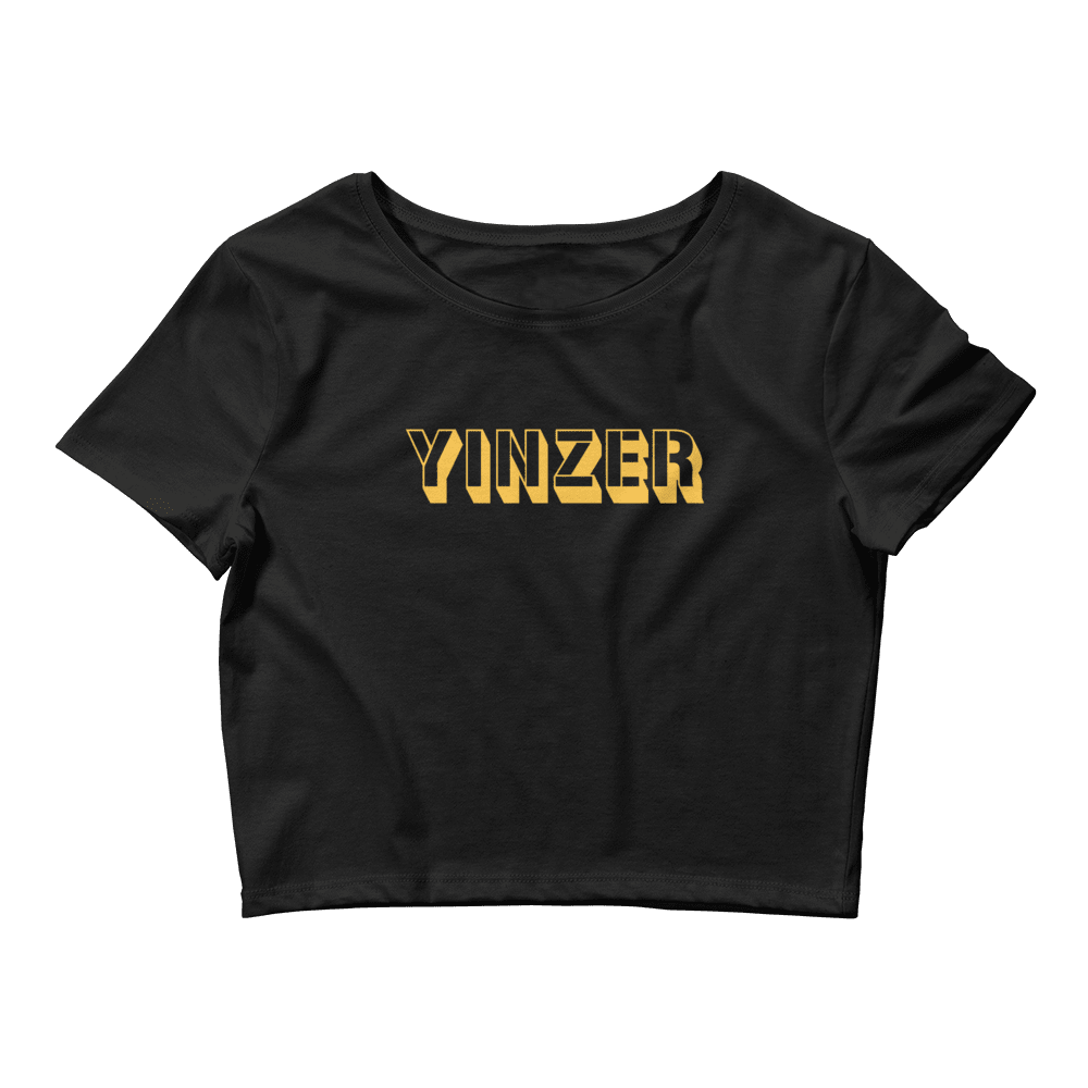 Yinzer Women’s Crop T-Shirt Yinzergear XS/SM Black 