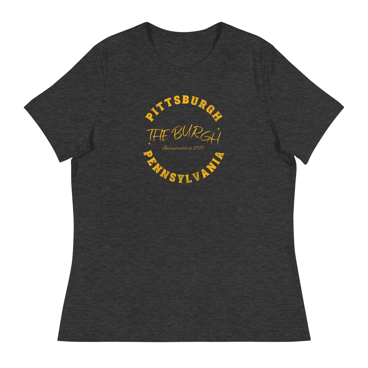 The Burgh Pittsburgh Pennsylvania T-Shirt Yinzergear Dark Grey Heather S 