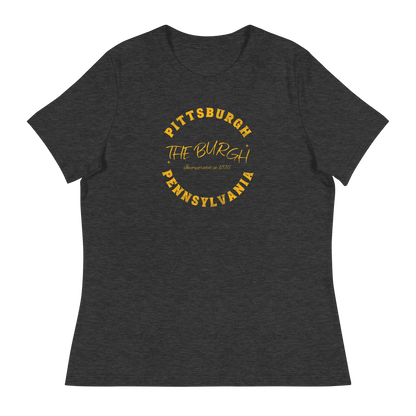 The Burgh Pittsburgh Pennsylvania T-Shirt Yinzergear Dark Grey Heather S 
