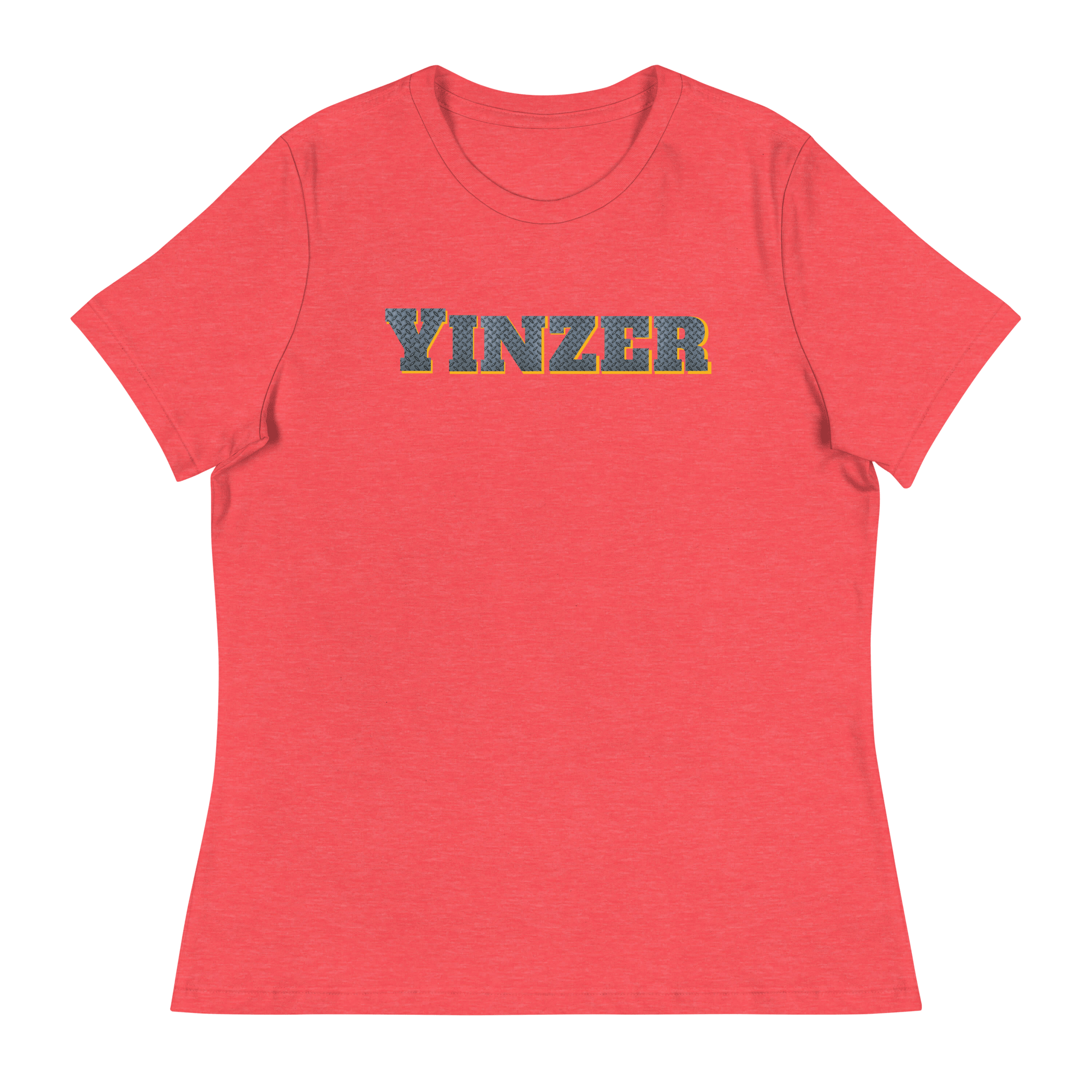 Yinzer Women’s T-Shirt Pittsburgh tee on red tee | Yinzergear