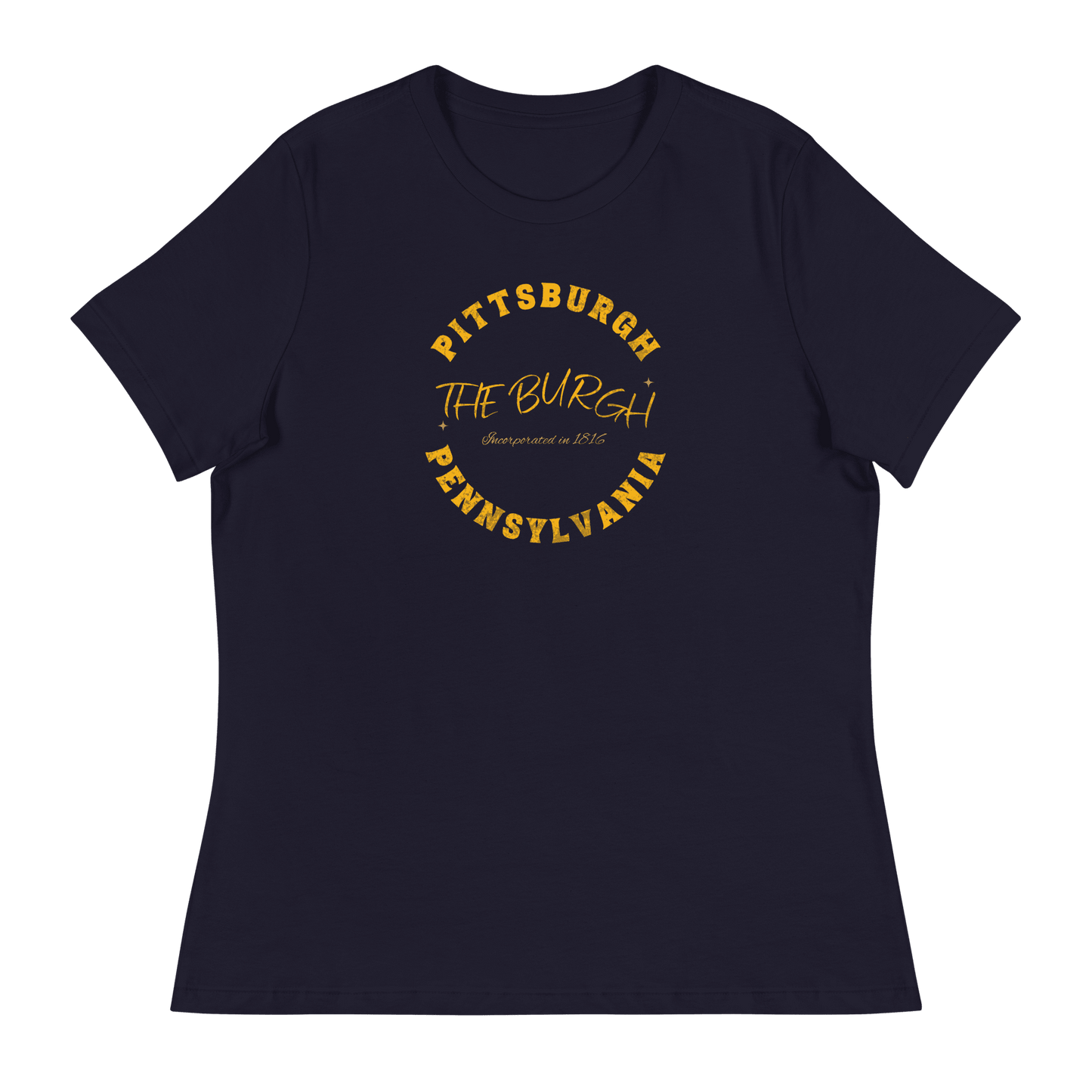 The Burgh Pittsburgh Pennsylvania T-Shirt Yinzergear Navy S 