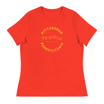 The Burgh Pittsburgh Pennsylvania T-Shirt Yinzergear Poppy S 