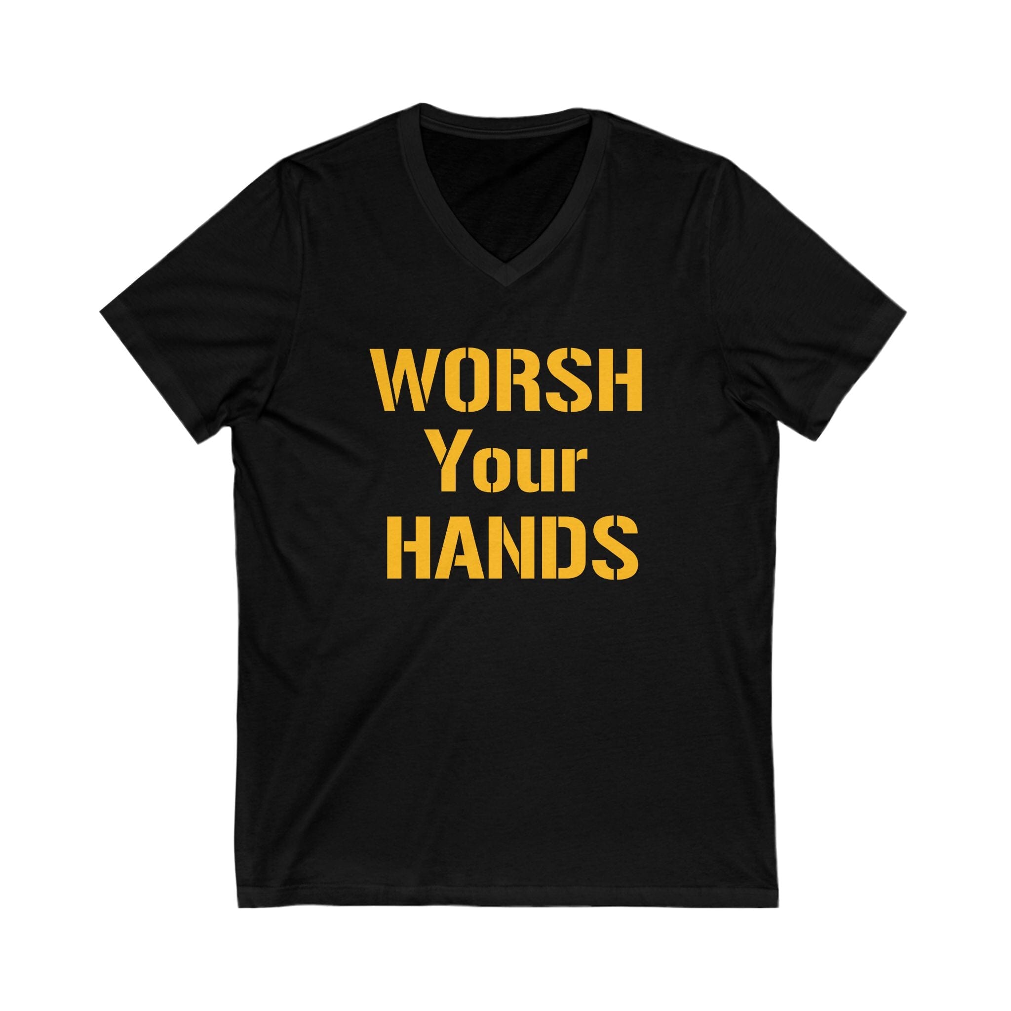 Worsh Your Hands Pittsburgh V-Neck T-Shirt